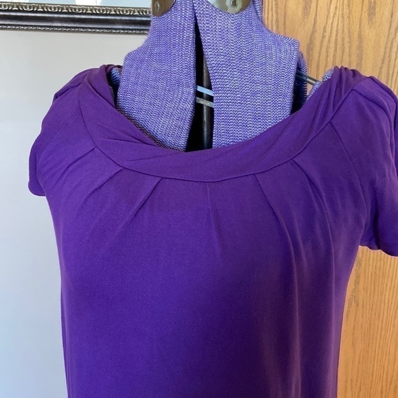 🦄 𝅺apt 9 Purple Cap Sleeve Top Sz S - Picture 2 of 9